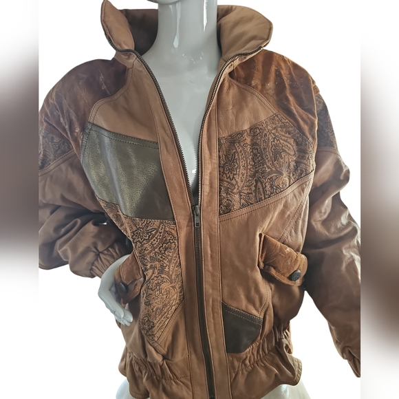 Winlit genuine leather 80s vintage jacket - Picture 2 of 6